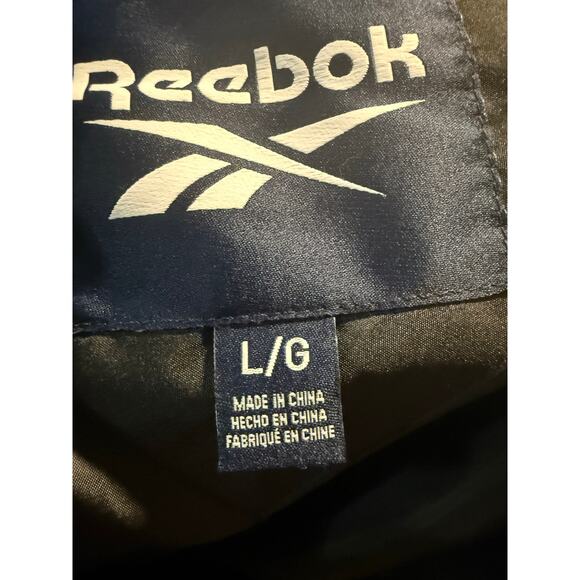 Reebok Long Puffer Vest, Black, Winter Warm Quilted Zip Front, Men's Large, NWT - Picture 8 of 9